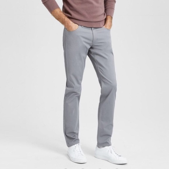 THEORY Gray Haydin Writer Slim Straight Fit Pants - Picture 5 of 5